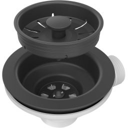 Quadron Go Smart Pure Carbon zlewozmywak 62x44 cm czarny z baterią TQ6244GSBLM