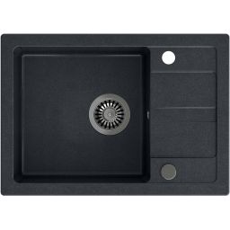 Quadron Ready Smart zlewozmywak 62x44 cm czarny z baterią i dozownikiem TQ6244RSCZ