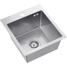 Quadron Luke 90 zlewozmywak stalowy 40x45 cm z baterią kuchenną stal szlachetna ZH4045BS_3623500_BS