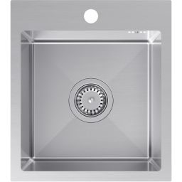 Quadron Luke 90 zlewozmywak stalowy 40x45 cm z baterią kuchenną stal szlachetna ZH4045BS_3623500_BS