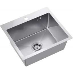 Quadron Luke 100 zlewozmywak stalowy 50x45 cm z baterią kuchenną stal ZH5045BS_3623500_BS