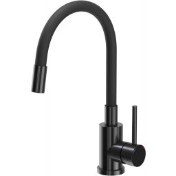 Quadron Luke 100 zlewozmywak stalowy 50x45 cm black metal z baterią kuchenną ZH5045PVDBLM_3323503PVDBLM