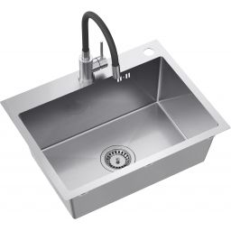 Quadron Luke zlewozmywak z baterią i akcesoriami stal / stal ZH5845BS_3323503BL