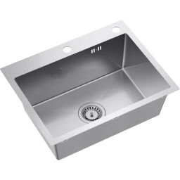 Quadron Luke zlewozmywak z baterią i akcesoriami stal / stal ZH5845BS_3323503BL