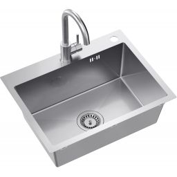 Quadron Luke zlewozmywak z baterią i akcesoriami stal / stal ZH5845BS_3623500_BS