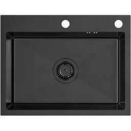 Quadron Luke zlewozmywak z baterią i akcesoriami antracyt/antracyt ZH5845PVDBLM_3623500_PVDBLM