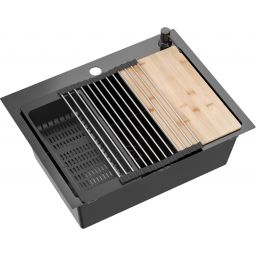 Quadron Luke zlewozmywak z akcesoriami 58x45 cm ZH5845PVDBLM