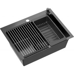 Quadron Luke zlewozmywak z akcesoriami 58x45 cm ZH5845PVDBLM