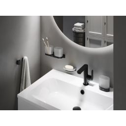 Ravak Chrome II komplet kubków szklanych z uchwytem czarny X07P1378