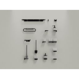 Ravak Chrome II szczotka toaletowa ścienna czarna X07P1384
