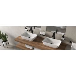 Ravak 10° Free Black bateria umywalkowa stojąca wysoka czarny mat X070151