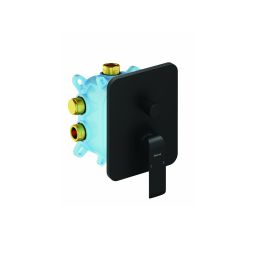 Ravak Flat bateria wannowo-prysznicowa podtynkowa czarna X070179