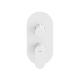 Ravak Eleganta bateria wannowo-prysznicowa podtynkowa z termostatem biały mat X070260