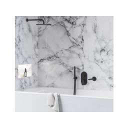 Ravak Eleganta bateria wannowo-prysznicowa podtynkowa z termostatem czarny mat X070297