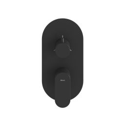 Ravak Eleganta bateria wannowo-prysznicowa podtynkowa z termostatem czarny mat X070297