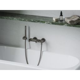 Ravak Eleganta bateria wannowo-prysznicowa ścienna grafit szczotkowany X070330