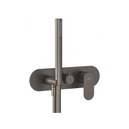 Ravak Eleganta bateria wannowo-prysznicowa podtynkowa z termostatem grafit szczotkowany X070333