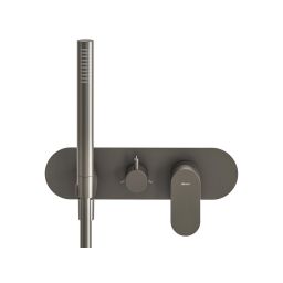 Ravak Eleganta bateria wannowo-prysznicowa podtynkowa z termostatem grafit szczotkowany X070333