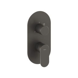 Ravak Eleganta bateria wannowo-prysznicowa podtynkowa z termostatem grafit szczotkowany X070334