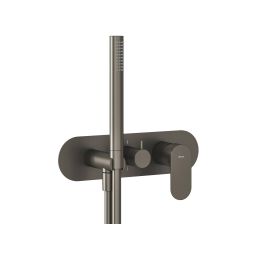 Ravak Eleganta bateria wannowo-prysznicowa podtynkowa grafit szczotkowany X070337