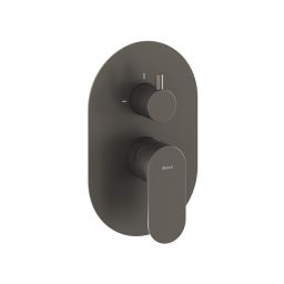 Ravak Eleganta bateria wannowo-prysznicowa podtynkowa grafit szczotkowany X070338