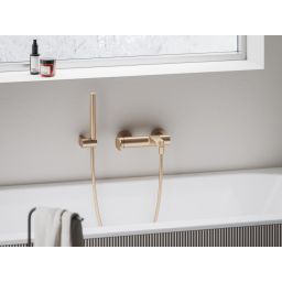 Ravak Eleganta bateria wannowo-prysznicowa ścienna różowe złoto X070367