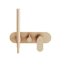 Ravak Eleganta bateria wannowo-prysznicowa podtynkowa różowe złoto X070374