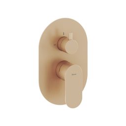 Ravak Eleganta bateria wannowo-prysznicowa podtynkowa różowe złoto X070375