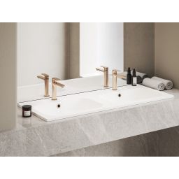 Ravak Eleganta bateria umywalkowa stojąca BeCool różowe złoto X070413