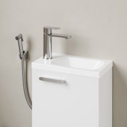 Ravak Chrome II bateria umywalkowa ze słuchawką typu bidetta stojąca chrom X070450