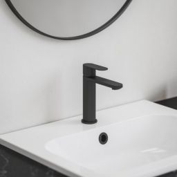 Ravak Chrome II bateria umywalkowa stojąca czarna X070458