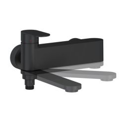 Ravak Chrome II bateria wannowo-prysznicowa ścienna czarna X070463