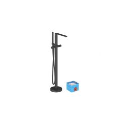 Ravak Chrome II bateria wannowo-prysznicowa wolnostojąca czarna X070468