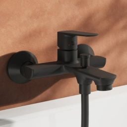 Ravak Life bateria wannowo-prysznicowa ścienna czarna X070479