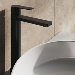 Ravak Solar bateria umywalkowa stojąca wysoka czarna X070490