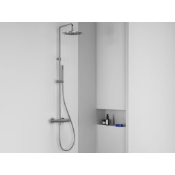 Ravak Espirit zestaw prysznicowy ścienny termostatyczny z deszczownicą chrom X070494