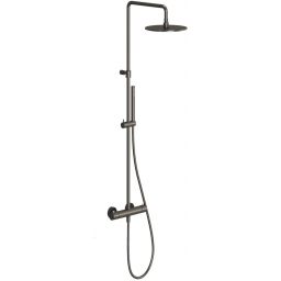 Ravak Espirit zestaw prysznicowy ścienny termostatyczny z deszczownicą grafit szczotkowany X070497
