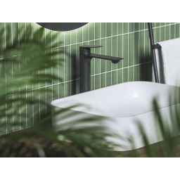 Ravak Plan bateria umywalkowa stojąca czarny mat X070513