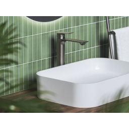 Ravak Plan bateria umywalkowa stojąca grafit szczotkowany X070653