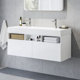 Ravak Natural szafka 120 cm podumywalkowa wisząca biały połysk X000001053