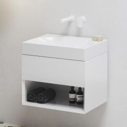 Ravak Lite szafka 60x45x43 cm podumywalkowa wisząca biała X000001855