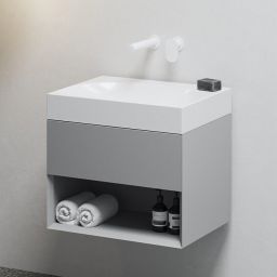 Ravak Lite szafka 60x45x43 cm podumywalkowa wisząca smoke grey X000001859