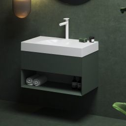 Ravak Lite szafka 80x45x43 cm podumywalkowa wisząca grey green X000001864