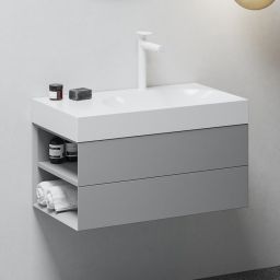 Ravak Lite szafka 80x45x43 cm podumywalkowa wisząca smoke grey X000001877
