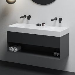Ravak Lite szafka 120x45x43 cm podumywalkowa wisząca czarna X000001868