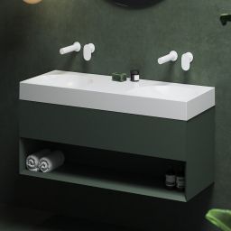 Ravak Lite szafka 120x45x43 cm podumywalkowa wisząca grey green X000001870
