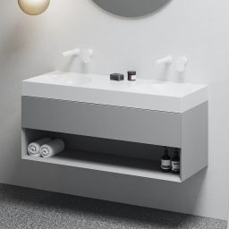 Ravak Lite szafka 120x45x43 cm podumywalkowa wisząca smoke grey X000001871