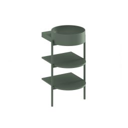 Ravak Yard szafka podumywalkowa 46,8x49,5x76,5 cm stojąca otwarta z półkami CS YARD 400 grey green D800008004