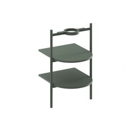 Ravak Yard szafka podumywalkowa 46,8x49,5x76,5 cm stojąca otwarta z półkami CS YARD 400 grey green D800008004