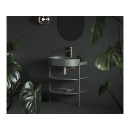 Ravak Yard szafka podumywalkowa 66,8x49,5x76,5 cm stojąca otwarta z półkami CS YARD 600 grey green D800008005